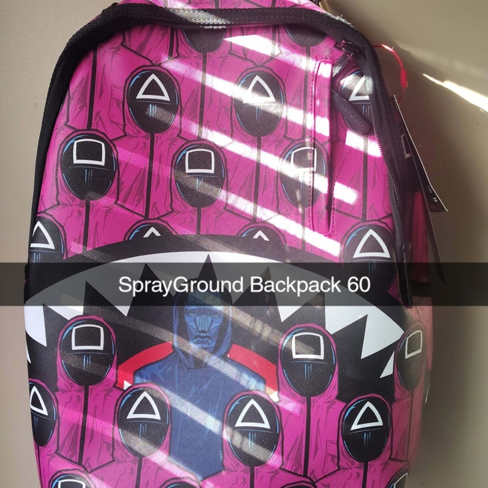 SprayGround Pink Graphic Backpack